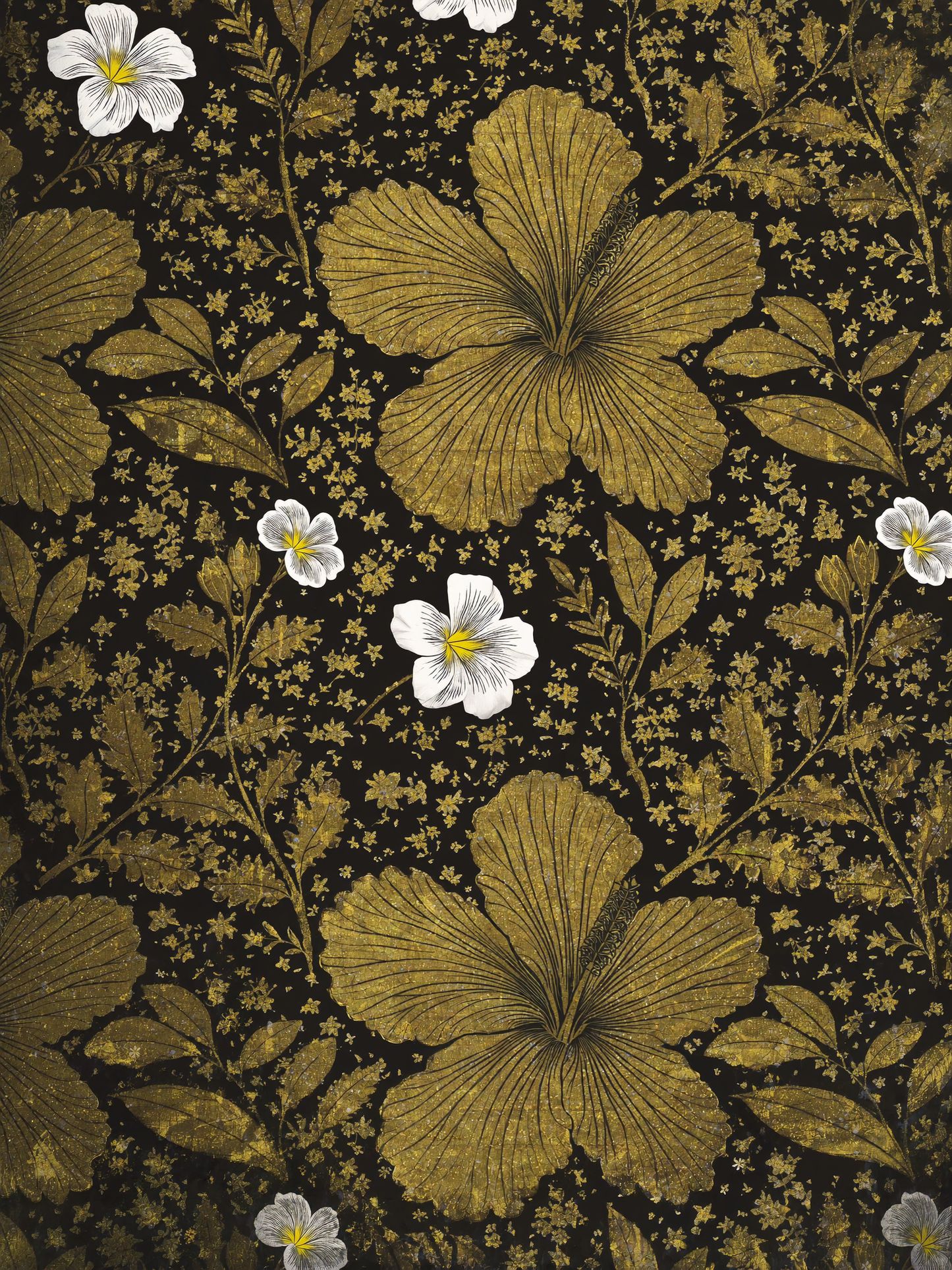 Vestido Noir Botánico - Detalle del patrón botánico - NØIR SÄN