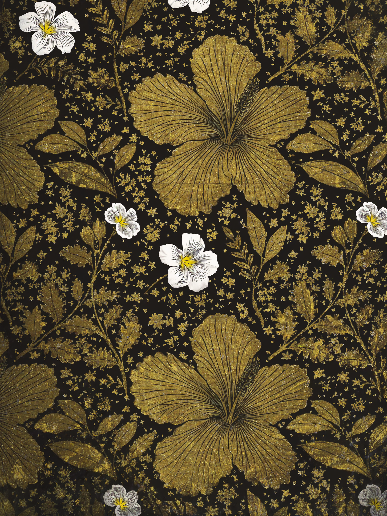 Vestido Noir Botánico - Detalle del patrón botánico - NØIR SÄN